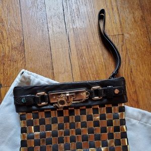 Marc by Marc Jacobs check leather wristlet